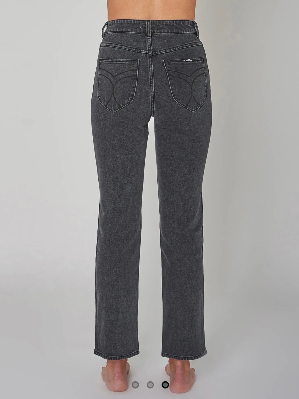 ROLLA'S Men's Gray Straight-Leg Jeans